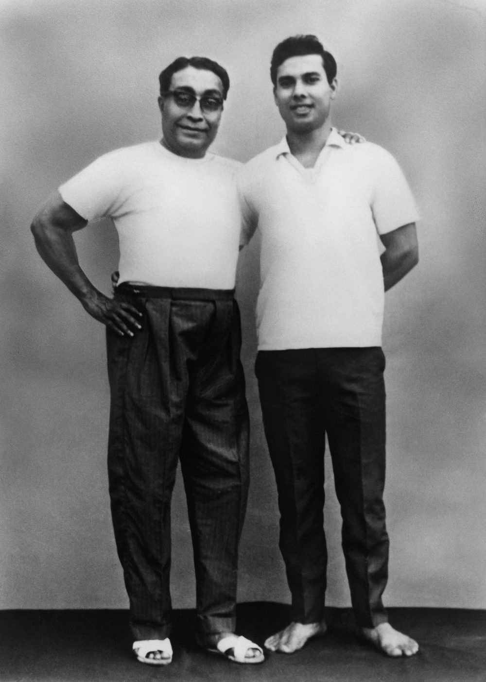 Bishnu Charan Ghosh with young Bikram Choudhury